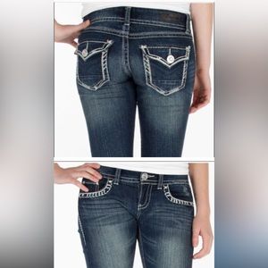 Day Trip Aquarius Cropped Denim Blue Jeans, Women’s size 29